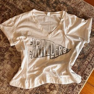 Old Navy White Vintage Tee custom stamped